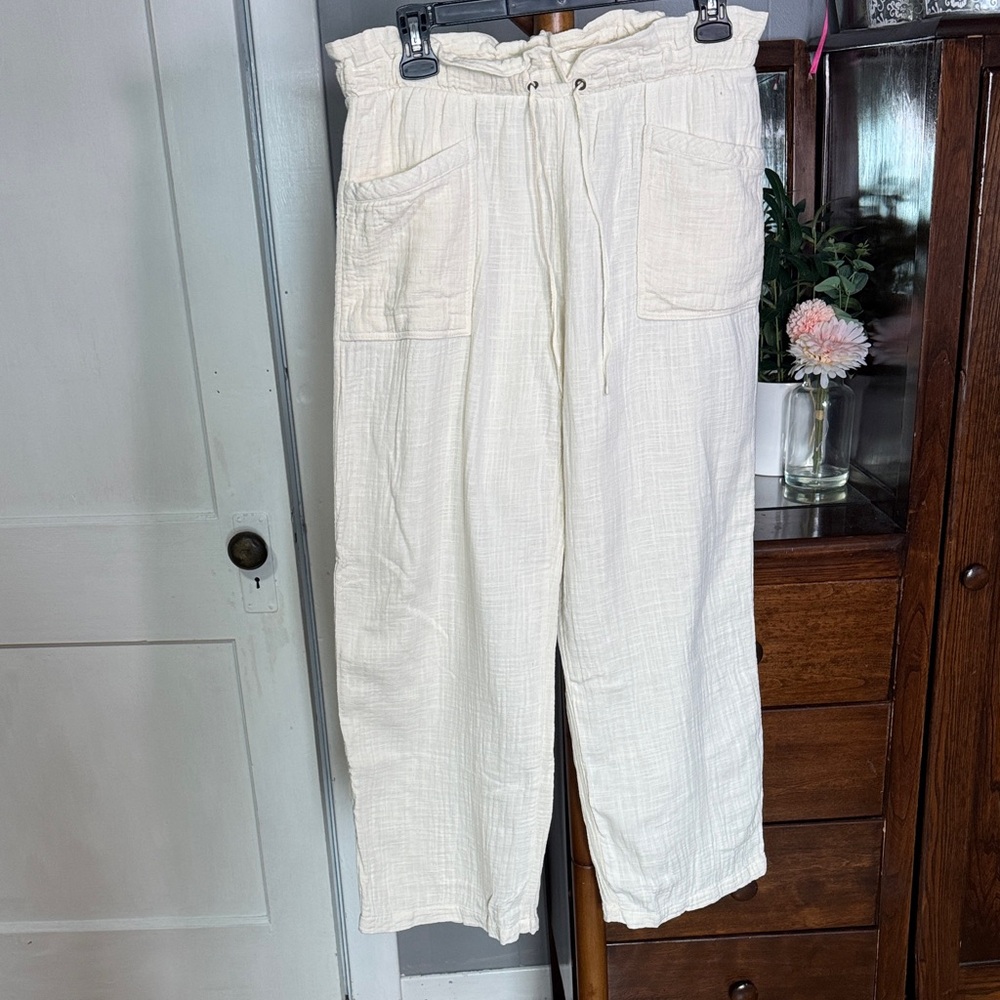🤍 mySTYLE Textured Drawstring Pants — Size M